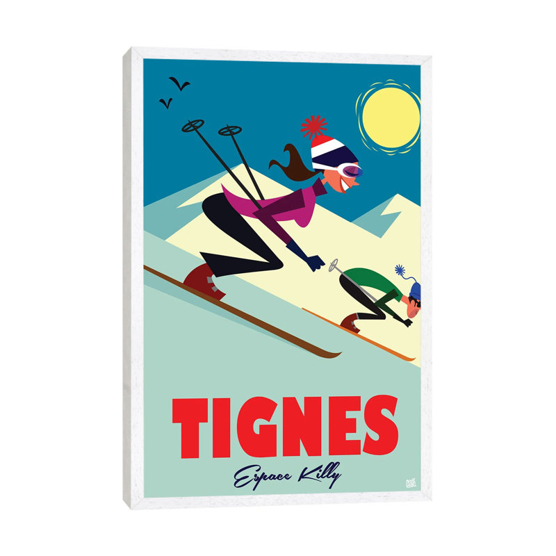Tignes Espace Killy by Gary Godel - Floater Frame Gallery-Wrapped Canvas Giclée on Canvas, 101.6 cm H x 66.04 cm W, White