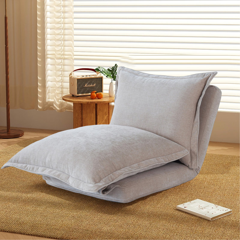 Fauteuil convertible convertible: canapé-lit avec dossier réglable et coussins