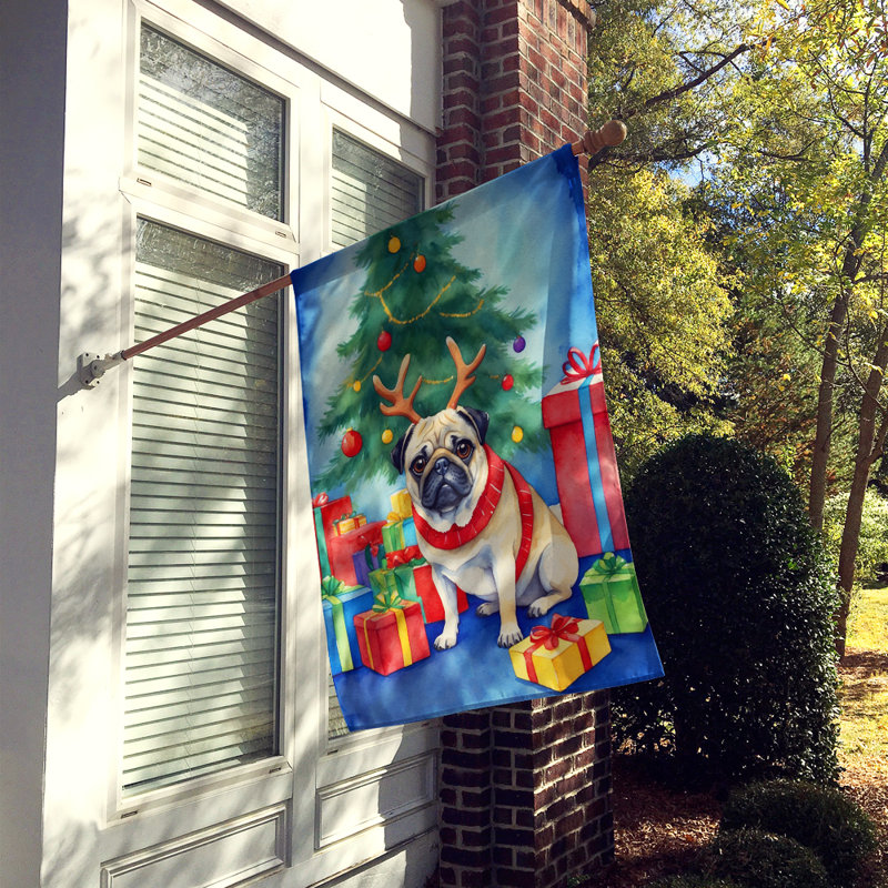 Drapeau de Noël maison de renne, Carlin