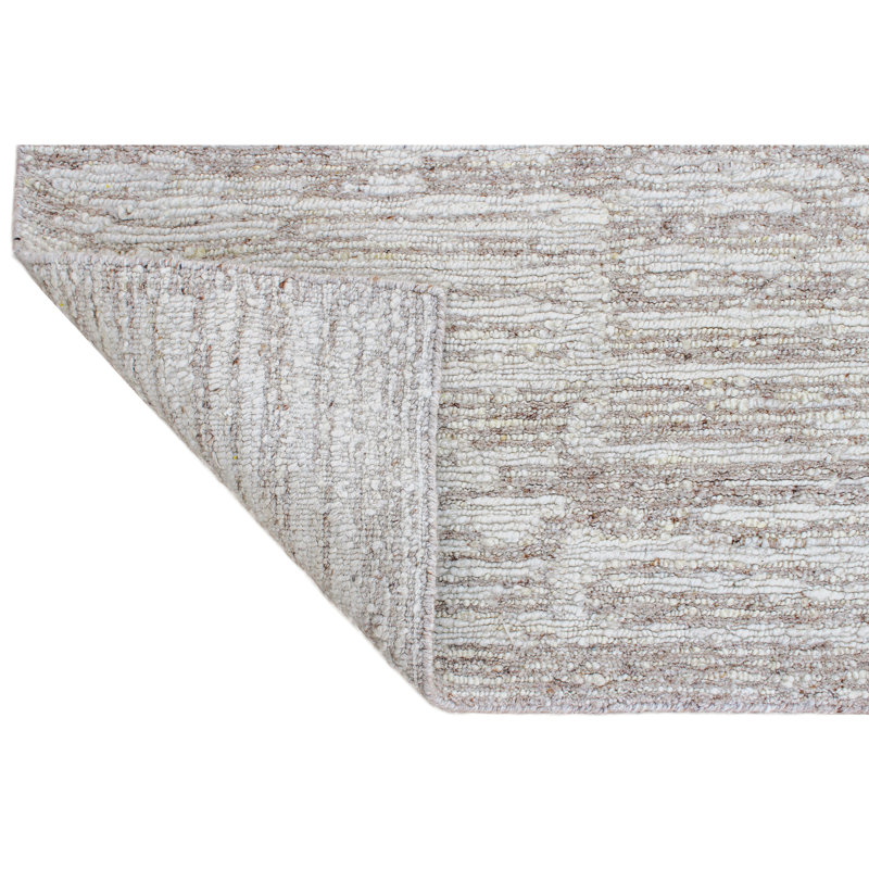 Wool Area Rug in Brown/Ivory/Gray, Rectangle 10' x 14'