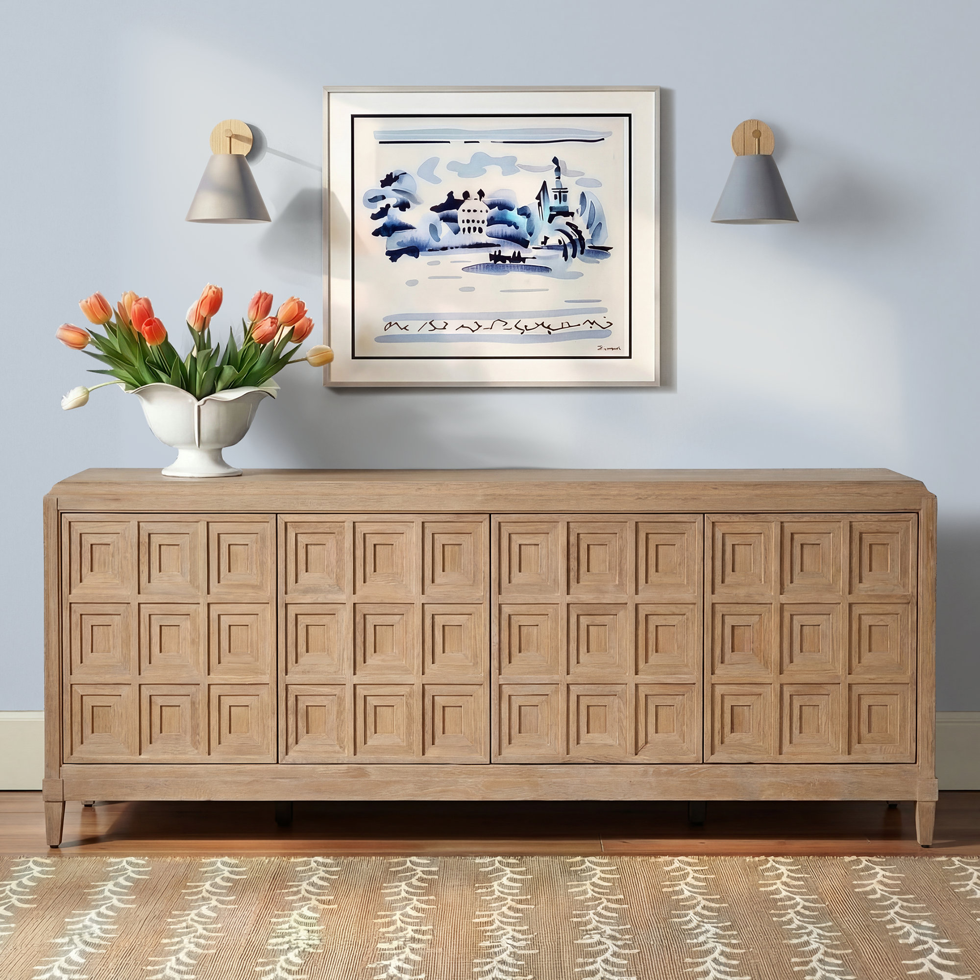Hayes Entertainment Credenza, Tan