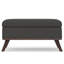 Repose-pieds capitonné carré Mid-Century avec détails capitonnés Owen-624978928