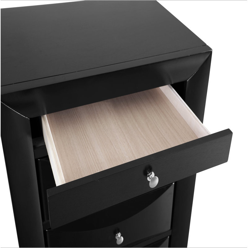 Commode pour femme 7 tiroirs Glory Furniture Marilla G1500-LC, Noir
