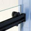 Porte de douche en verre trempé 5/16 po - Bypass coulissant, finition noir mat, fermeture en douceur, noir facile à installer, bonne adhérence, double coulissement