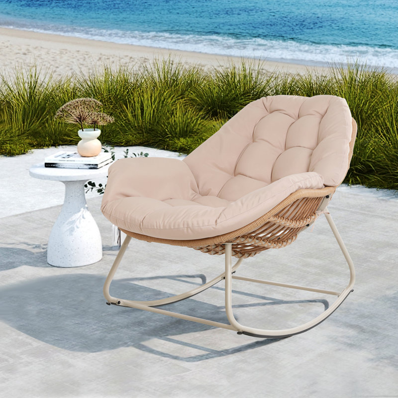 Chaise berçante Orlo, Beige