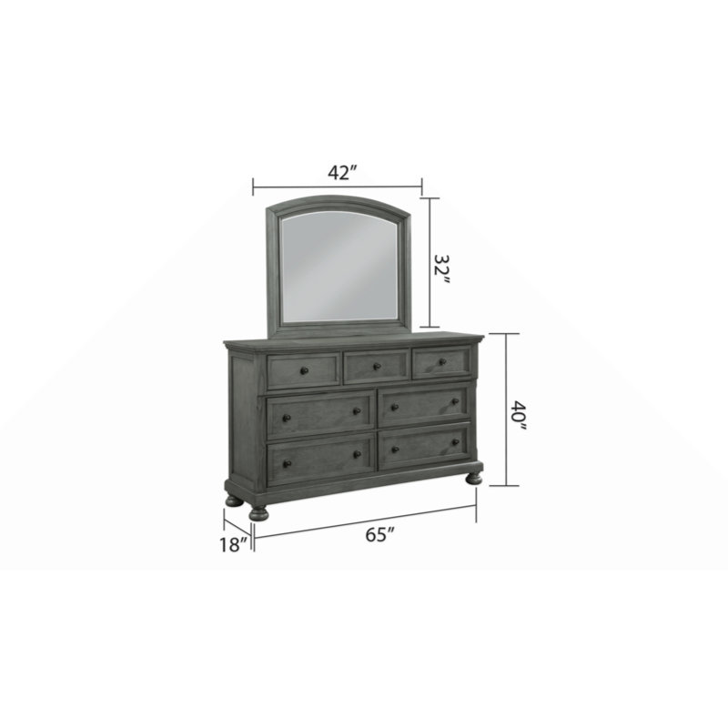 Commode 7 tiroirs de style moderne en bois