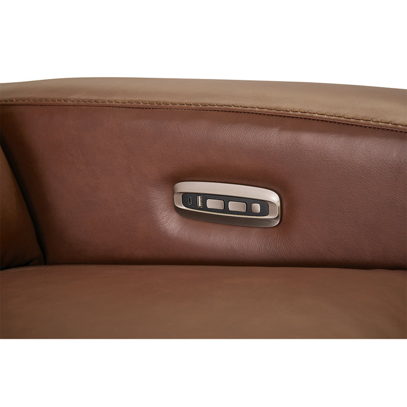  Acadia Power Leather Match Reclining Sofa with Headrest