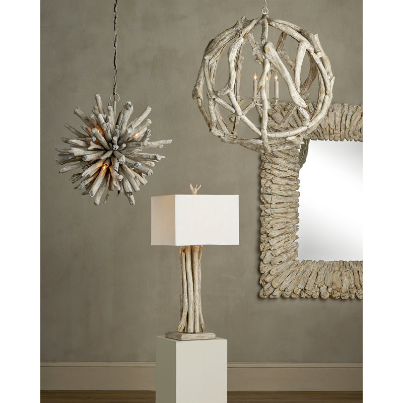Lustre sphérique unique à 3 lumières Driftwood