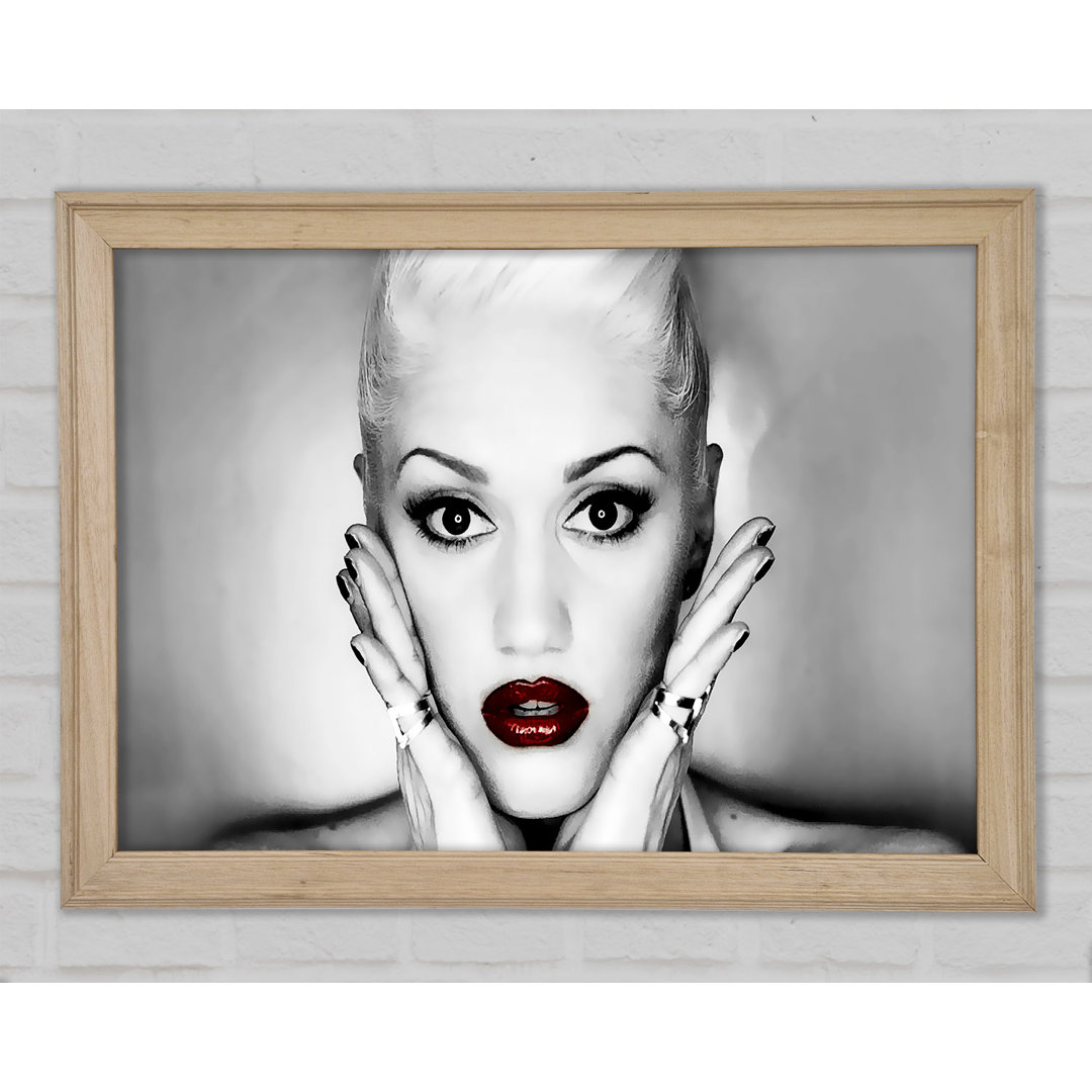 Gwen Stefani Rote Lippen - Druck