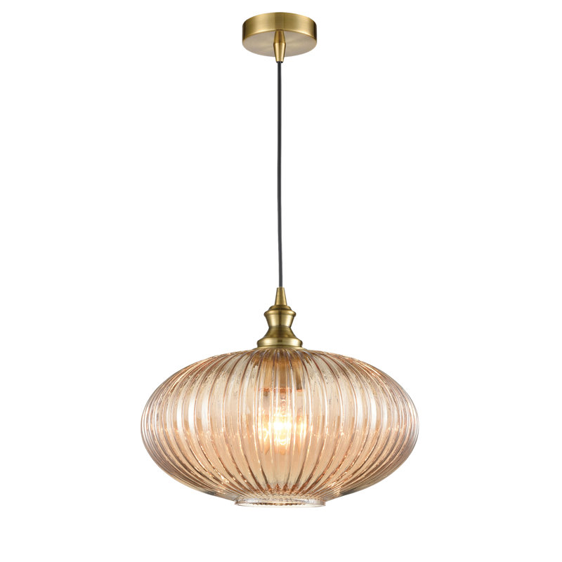 Alhasan 1 - Light Brass Single Pendant, 15.6cm H x 12cm W x 12cm D, Brass