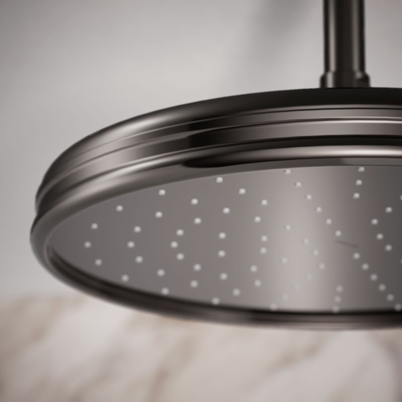 Rain Fixed Shower Head, Vibrant Titanium