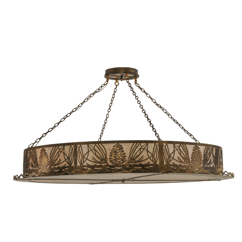 Plafonnier semi-encastré 6 lumières 72 po