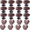 Paquet de 20 boutons d'armoire - Poignées de tiroir rondes en alliage d'aluminium creux avec vis pour quincaillerie de porte de salle de bain