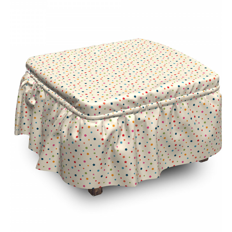 Housse pour repose-pieds à coussins carrés, Motif 3
