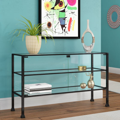 50.75'' Glass Top Console Table