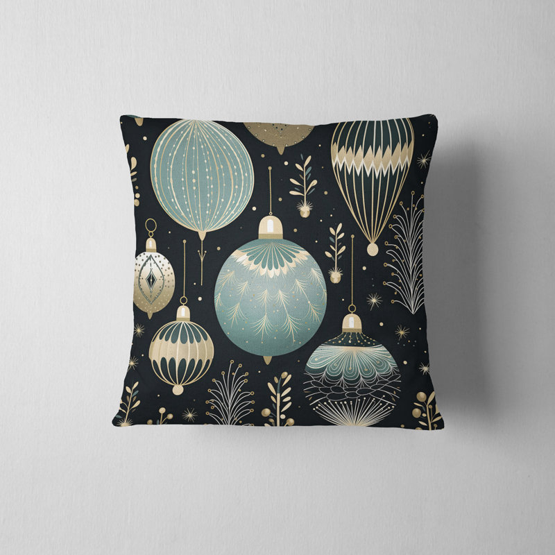 Housse de coussin Ornaments Holiday, 16"H x 16"W
