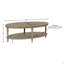 Table basse ovale avec tablette