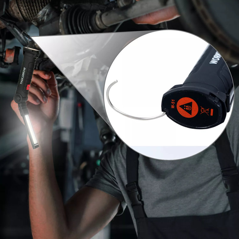 Lampe torche pliable magnétique à DEL
