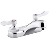 Triton Bowe 0.5 GPM Centerset Bathroom Sink Faucet with Laminar Flow and Lever Handles, Drain Not Included