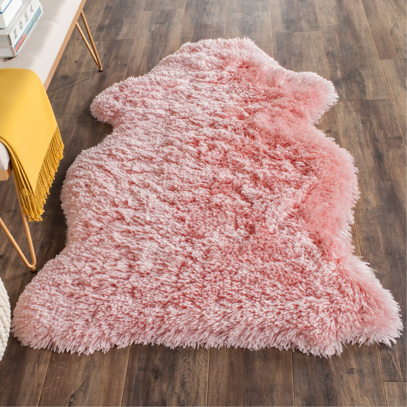 Gentas Hand Tufted Solid Color Shag Performance Area Rug, Rectangle 2 pi 6 po x 4 pi
