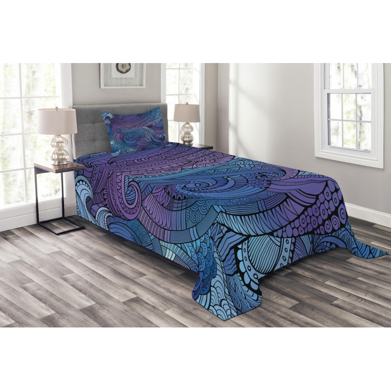 Traditional Polyester Multi Coverlet, Twin Coverlet + 1 Sham
