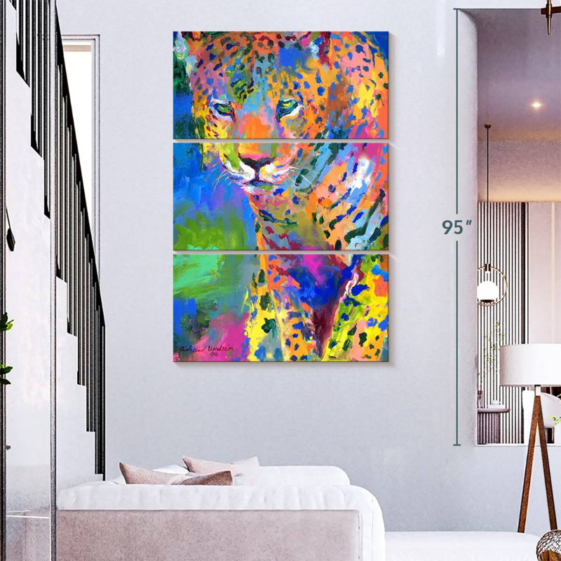 Brampt Wild Leopard II, 74" H x 48" W