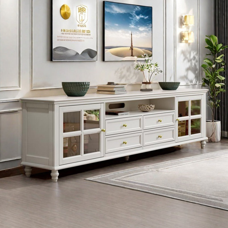 Meuble télé blanc américain, 78.74"