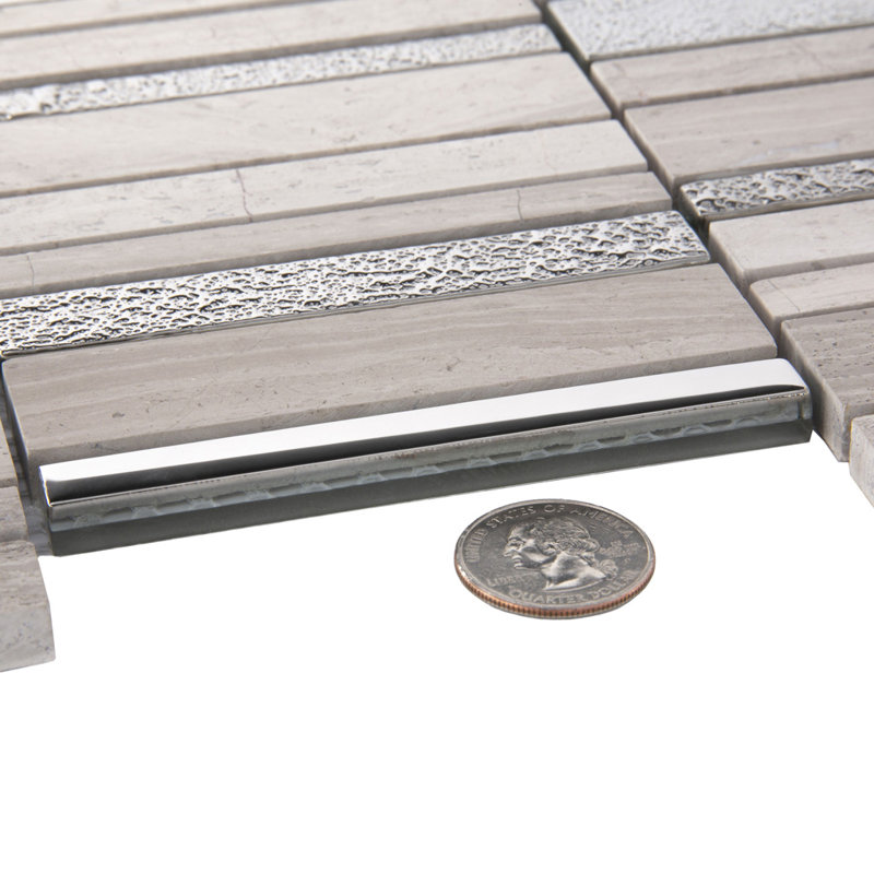 Carreau de mosaïque en verre 4 po x 1 po pour mur et plancher