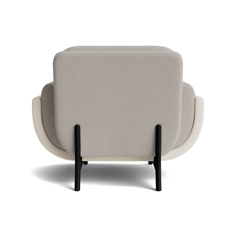 Regatta Chair, Boucle - Dove Gray/Greenwich Leather - Cream, Black