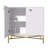 2 Door White Locker Accent Cabinet