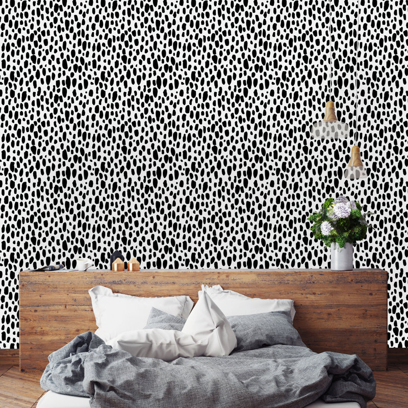 Rouleau de papier peint adhésif Aquanette Spots, L 16,67 po x l 25 po