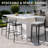 4 - Person Metal Patio Dining Set With Rectangular Bar Table , Cushions Includeda-95289385-95289391