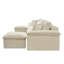 Canapé modulaire de 113 po - Canapé en U surdimensionné en velours côtelé avec repose-pieds mobile, moderne, moelleux et sans assemblage pour canapé, bureau, beige-132237916-132237918