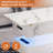 Lift Top Storage Coffee Table with RGB LED Lights and Charging Station, Modern Marble Veneer Living Room Center Table-725253663