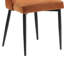Chaises de salle à manger latérales 19 po Gene, haut dossier courbé, velours, métal noir-98556896