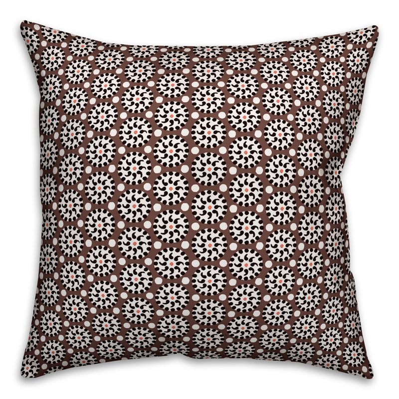 Housse de coussin Boho, 20 po x 20 po, Brun