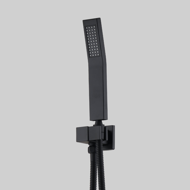 Ceiling Mounted Shower Matte Black - 10" Head And Handheld Bath & Bathroom Kit, Matte Black
