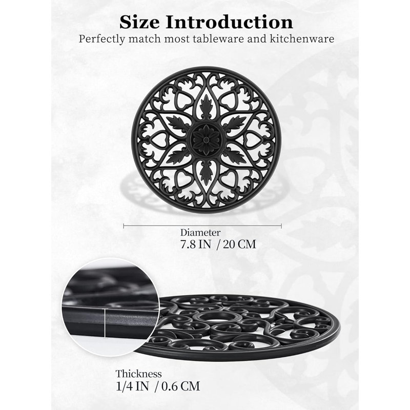 Silicone Round 6 Piece Trivet Set