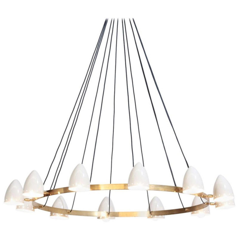 Lustre Stilnovo clair, Bronze, 43” Diameter x 43” Height