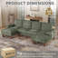 Modern Oversize 269cm 4-Seater Corduroy U-Shaped Sofa and Chaise With Solid Wood Legs-709428292