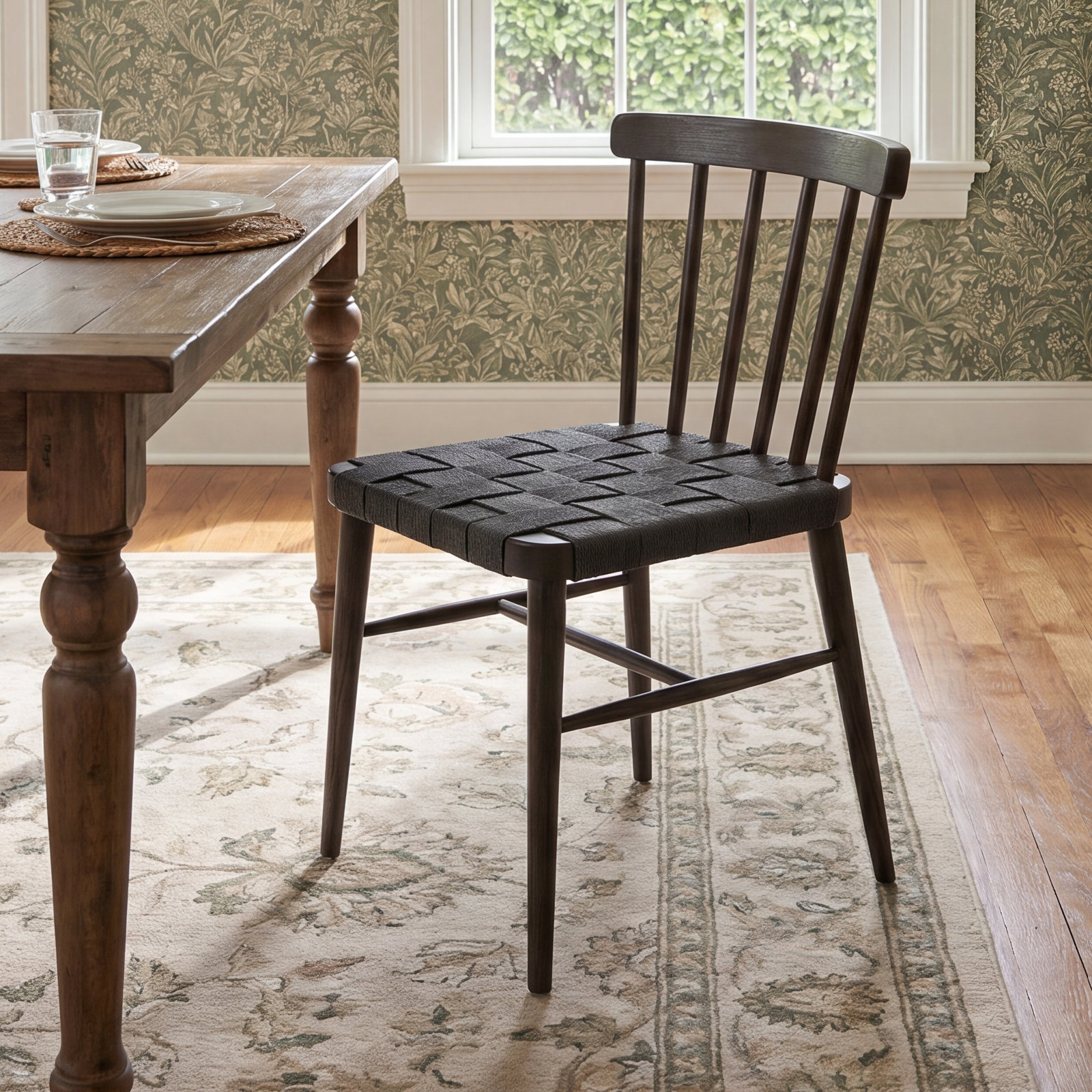 Catalonia Oak Dining Chair, Dark Brown
