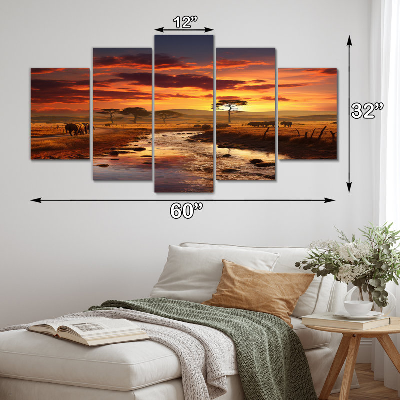 Marette - Landscapes Canvas Wall Art - 5 Panels