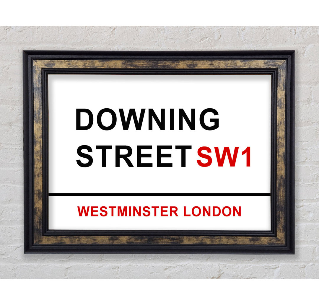 Downing Street Signs - Einzelne Bilderrahmen Kunstdrucke