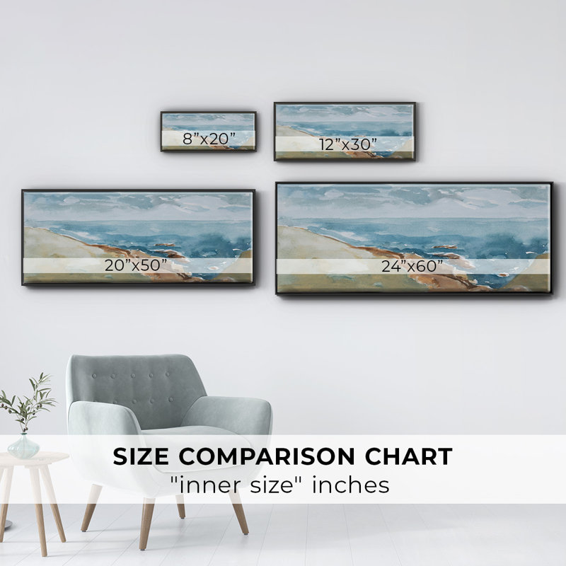 Falaises de Sonoma, toile encadrée, 20" H x 50" W
