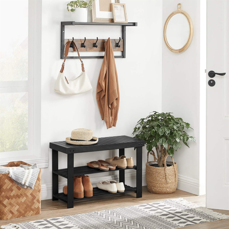 Mercidieu Bamboo Bench, Black
