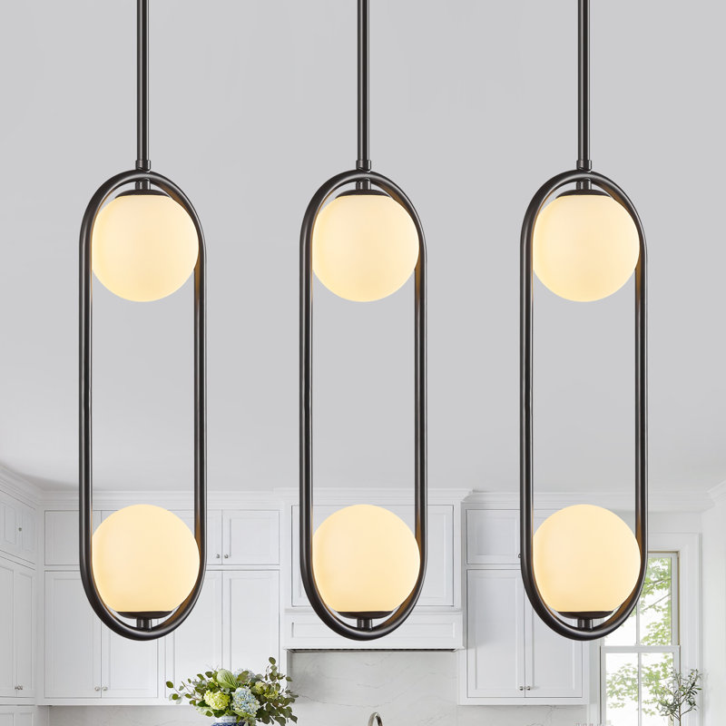 Luminaire suspendu Mid Mid Century, Noir mat