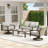 Nimbus 4-Piece Brown Aluminum Patio Conversation Set With Swivel Chairs, Light Gray Cushions And Coffee Table-122881698