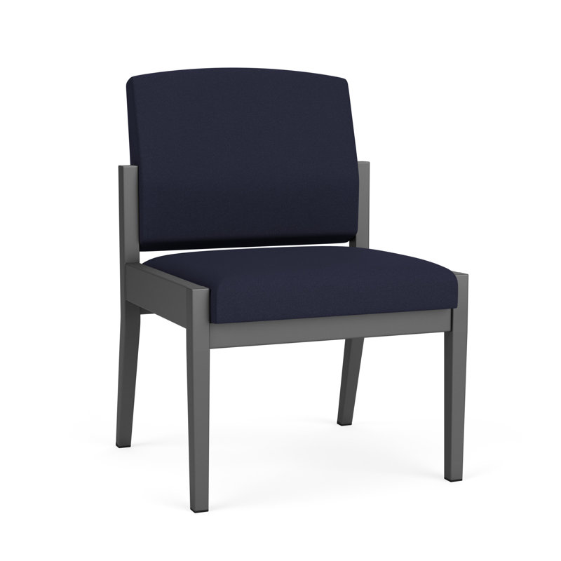 Chaise d'invité sans accoudoir en acier Amherst, Gris anthracite, Open House - marine