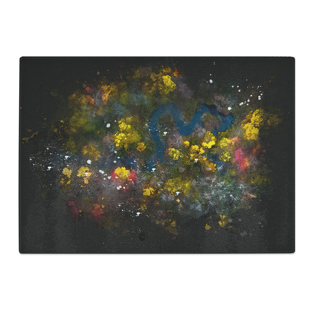 Tempered Glass River Through an Autumn Forest Chopping Board