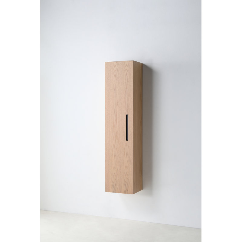 Boler 13" Wall Mounted Side Cabinet, Whitewash Oak